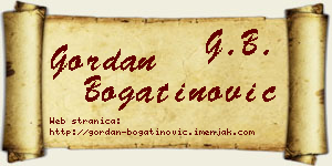 Gordan Bogatinović vizit kartica